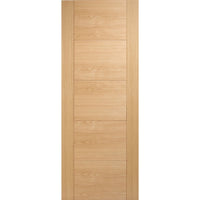 Vancouver Oak 5 Panel Flush Evokit Pocket Fire Door Detail - 30 Minute Fire Rated - Prefinished