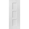 Geo Panelled Absolute Evokit Double Pocket Door Detail - White Primed