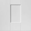 Double Sliding Door & Track - Geo White Panelled Doors