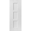 Double Sliding Door & Track - Geo White Panelled Doors