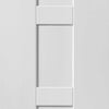 Double Sliding Door & Track - Geo White Panelled Doors