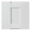 Four Sliding Wardrobe Doors & Frame Kit - Geo White Primed Door