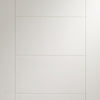 Double Sliding Door & Wall Track - Palermo Flush Doors - White Primed