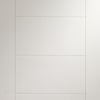 Bespoke Thruslide Surface Palermo Flush - Sliding Double Door and Track Kit - White Primed