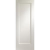 Double Sliding Door & Wall Track - Pattern 10 Style 1 Panel Doors - White Primed