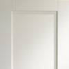 Double Sliding Door & Wall Track - Pattern 10 Style 1 Panel Doors - White Primed