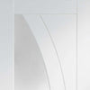 Four Folding Doors & Frame Kit - Salerno 3+1 - Clear Glass - White Primed