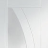 Double Sliding Door & Wall Track - Salerno Doors - Clear Glass - White Primed