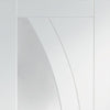 Bespoke Salerno White Primed Glazed Single Pocket Door Detail