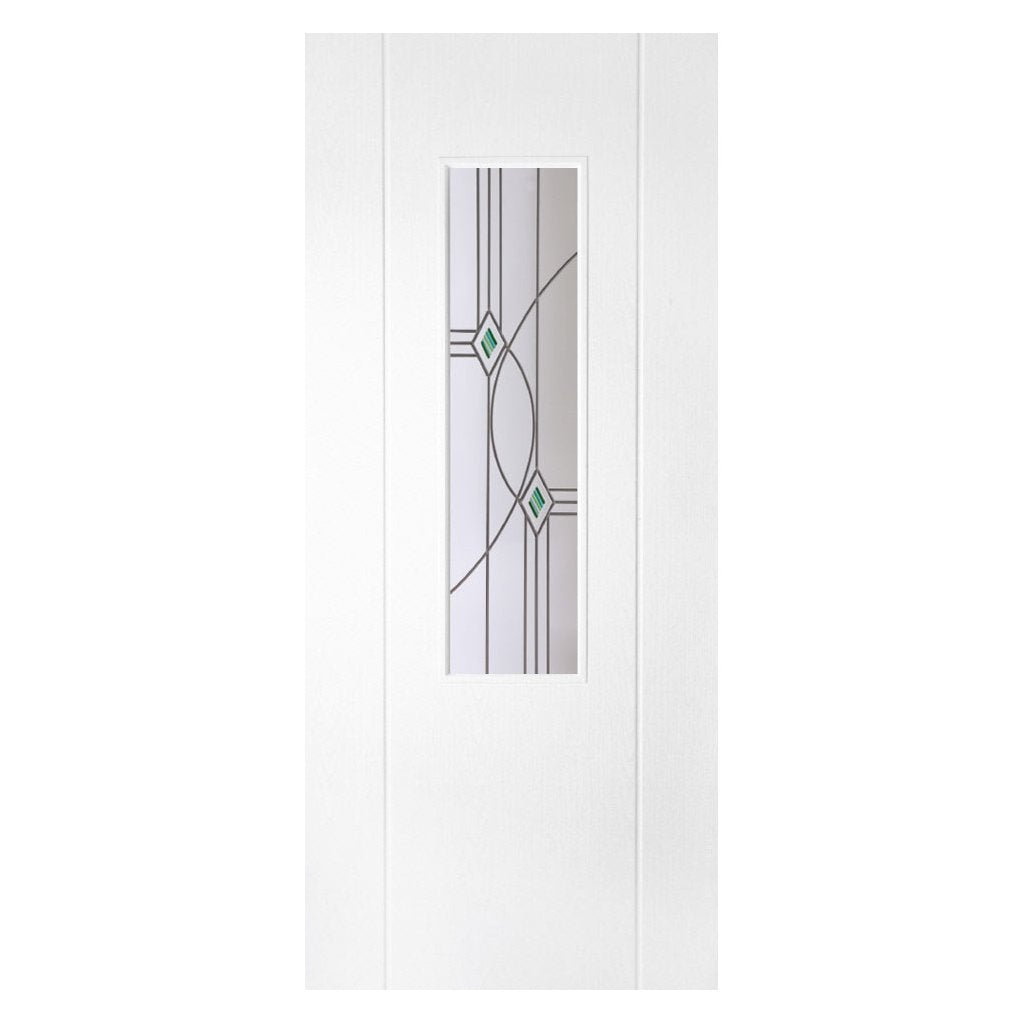 White PVC door on white background