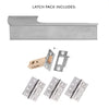 Tupai Rapido VersaLine Tobar Fire Lever on Long Rose - Satin Stainless Steel Decorative Plate - Satin Chrome Handle Pack