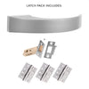 Tupai Rapido RetaLine Sabrosa Designer Fire Lever on Long Rose - Satin Chrome Handle Pack