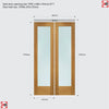 Contemporary Pattern 10 Oak Bifold Door - Clear Glass