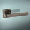 Kansas Status Lever on Square Rose - Black Nickel