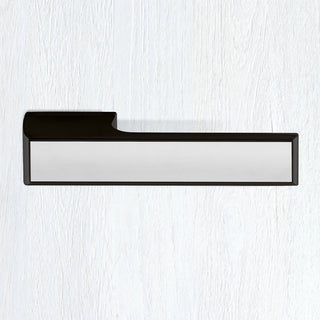 Image: Tupai Rapido VersaLine Tobar Lever on Long Rose - Polished Stainless Steel Decorative Plate - Pearl Black