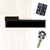 Tupai Rapido VersaLine Tobar Lever on Long Rose - Pearl Black Decorative Plate - Pearl Black Handle Pack