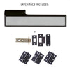 Tupai Rapido VersaLine Tobar Lever on Long Rose - Satin Stainless Steel Decorative Plate - Pearl Black Handle Pack