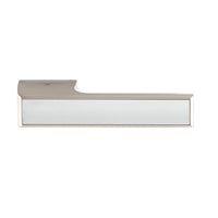 Tupai Rapido VersaLine Tobar Lever on Long Rose - Polished Stainless Steel Decorative Plate - Pearl Nickel