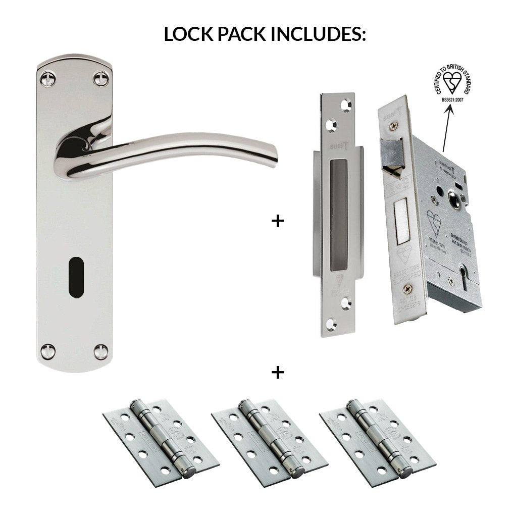 Serozzetta Tres SZC031CP Lever Lock Polished Chrome Handle Pack