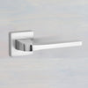 Tupai Rapido CurvaLine Valbona Lever on Square Rose - Satin Chrome