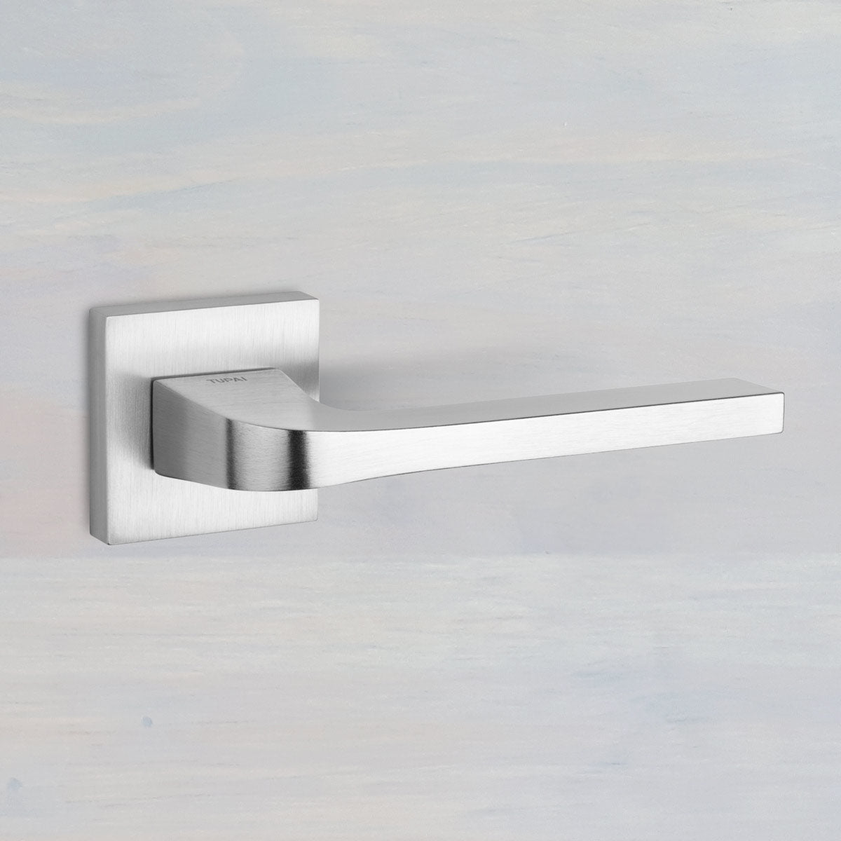 Tupai Rapido CurvaLine Valbona Lever on Square Rose - Satin Chrome