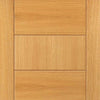 Four Sliding Wardrobe Doors & Frame Kit - Sirocco Flush Oak Door - Prefinished