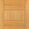 J B Kind Oak Contemporary Sirocco Flush Fire Door - 30 Minute Fire Rated - Prefinished