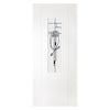 Contemporary Grained PVC Door Pair - MacIntosh Nairn Style Glass