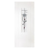 Contemporary Grained PVC Door Pair - MacIntosh Nairn Style Glass