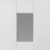 Geo Absolute Evokit Double Pocket Door Detail - Clear Glass - White Primed