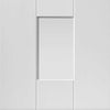Single Sliding Door & Wall Track - Geo White Primed Door - Clear Glass