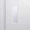 Two Folding Doors & Frame Kit - Sierra Blanco 2+0 - Frosted Glass - White Painted
