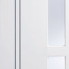 Sierra Blanco Double Evokit Pocket Door - Frosted Glass - White Painted