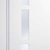 Four Folding Doors & Frame Kit - Sierra Blanco 2+2 - Frosted Glass - White Painted