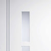 Five Folding Doors & Frame Kit - Sierra Blanco 3+2 - Frosted Glass - White Painted