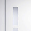 Three Folding Doors & Frame Kit - Sierra Blanco 3+0 - Frosted Glass - White Painted