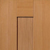 Axis Shaker Oak Panelled Absolute Evokit Double Pocket Door Detail - Prefinished