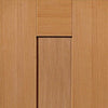 Single Sliding Door & Track - Axis Shaker Oak Panelled Door - Prefinished