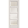 Three Folding Doors & Frame Kit - Shaker 4 Panel 3+0 - White Primed