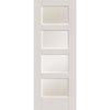 Shaker 4 Pane White Primed Door Pair