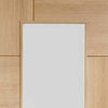 Single Sliding Door & Wall Track - Ravenna Oak Door - Clear Glass - Unfinished