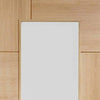 Bespoke Ravenna Oak Glazed Single Frameless Pocket Door Detail - Prefinished