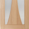 Verona Oak Double Evokit Pocket Door Detail - Clear Glass - Prefinished