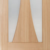 Two Folding Doors & Frame Kit - Verona Oak 2+0 - Obscure Glass - Unfinished