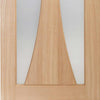 Bespoke Thrufold Verona Oak Glazed Folding 3+2 Door - Prefinished