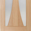 Fire Rated Verona Flush Oak Door - Clear Glass - 1/2 Hour Fire Rated