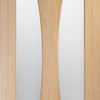 Four Folding Doors & Frame Kit - Verona Oak 3+1 - Clear Glass - Prefinished
