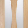Fire Rated Verona Flush Oak Door - Clear Glass - 1/2 Hour Fire Rated