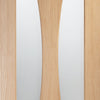 Verona Oak Single Evokit Pocket Door Detail - Frosted Glass