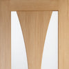 Verona Oak Single Evokit Pocket Door Detail - Frosted Glass